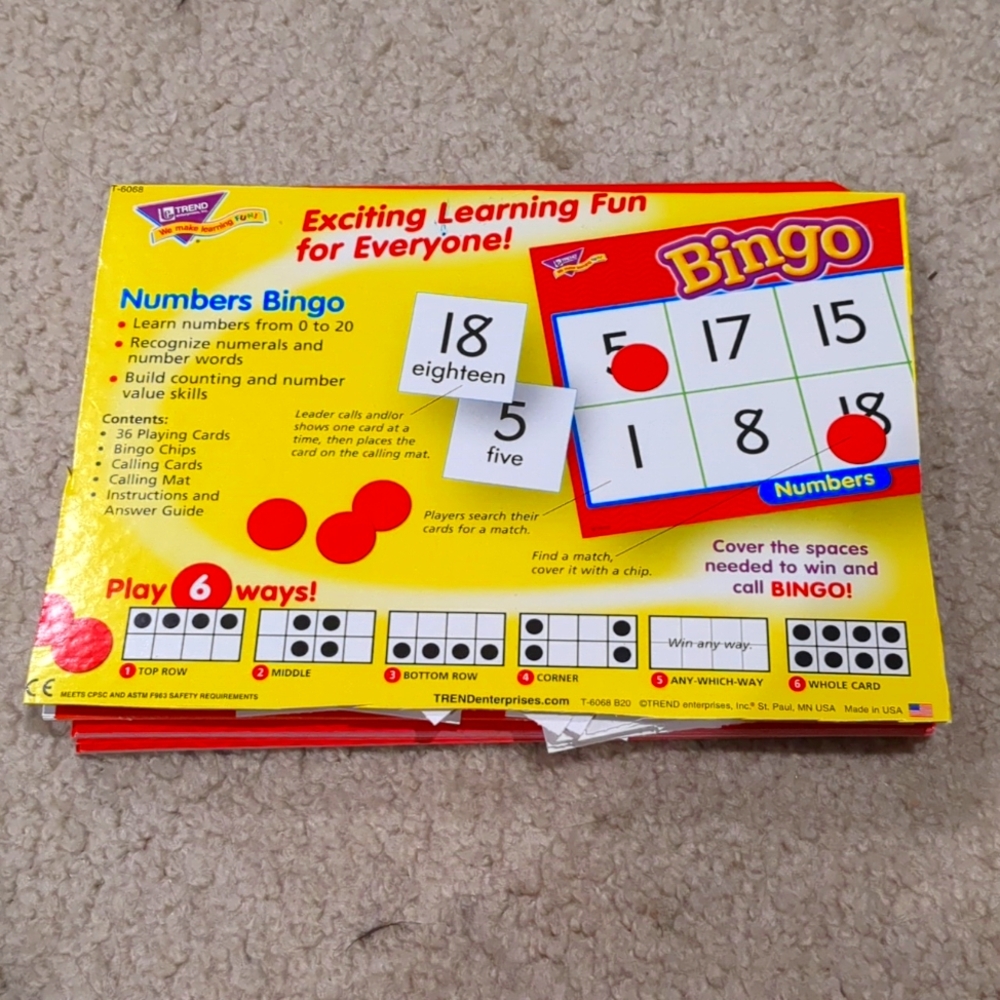 numbers bingo game